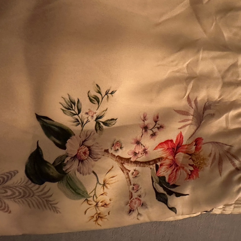 Johnny Was Floral Silk Shorts with Geometric Trim - Picture 11 of 11